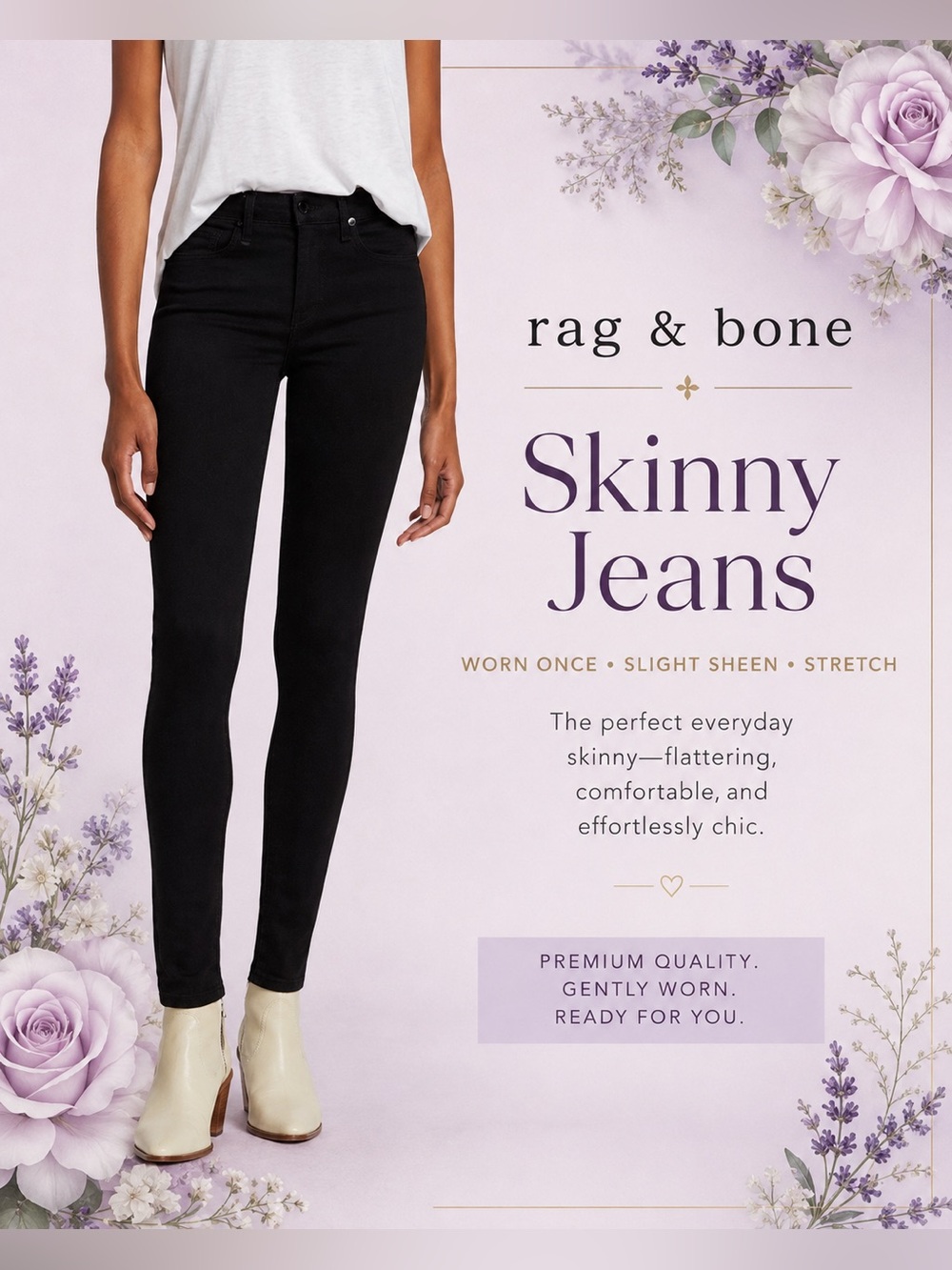 RAG & BONE skinny jeans worn once w stretch ( these make your butt look 👍